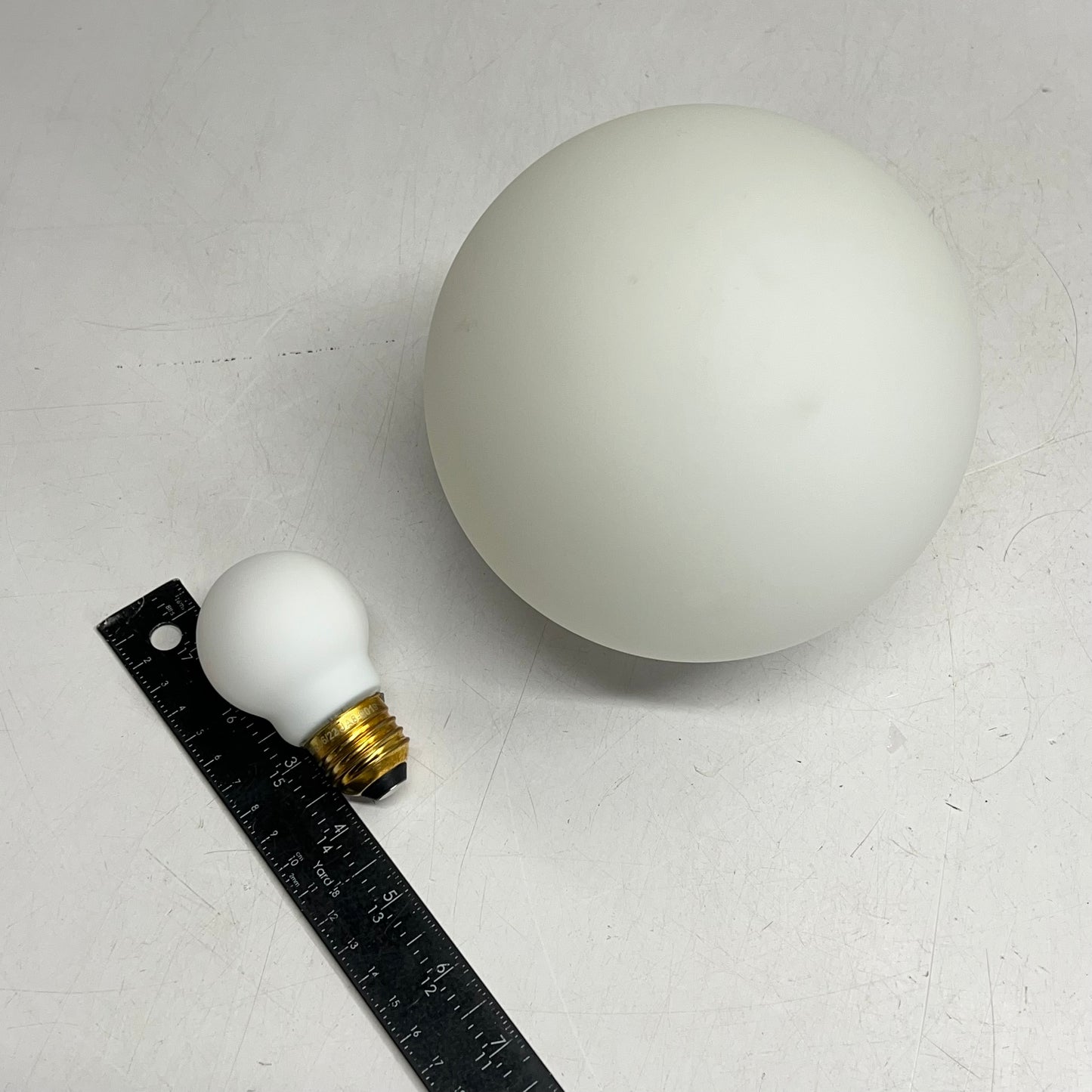 TALA Lighting Replacement Porcelain Sphere W/ Bulb 6.5" Matte White Dim To Warm