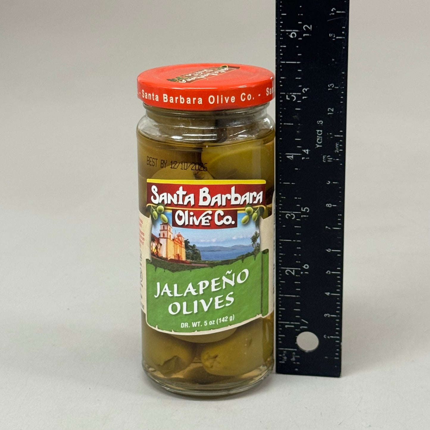 SANTA BARBARA OLIVE CO (6 Pack) Jalapeno Stuffed Olives 8oz Green BB 12/26