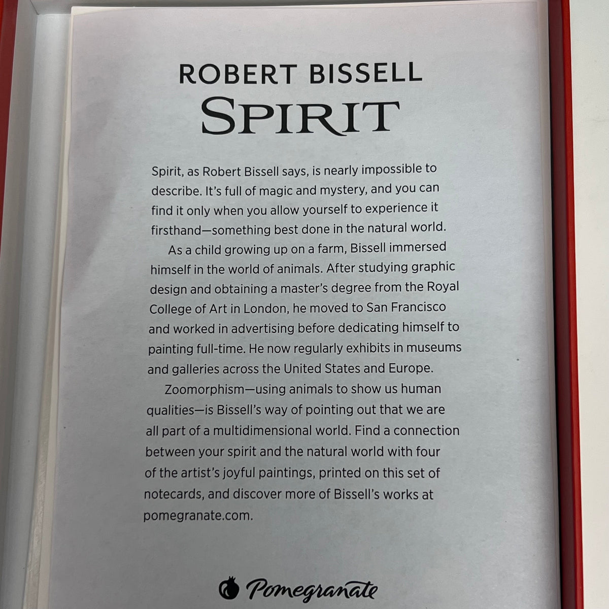 POMEGRANATE (20 PACK) Robert Bissel Spirit Notecards W/ Envelopes 4X6" BX009