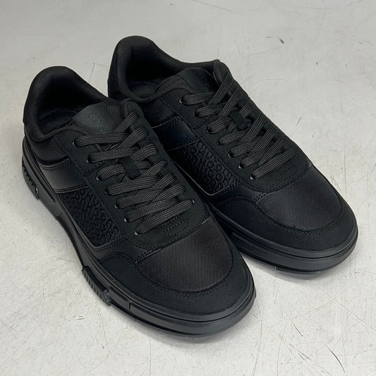 HUGO BOSS Shoe Lace Up Trainers W/ Monogram Detailing Men's EU Sz 11 Black 6073904