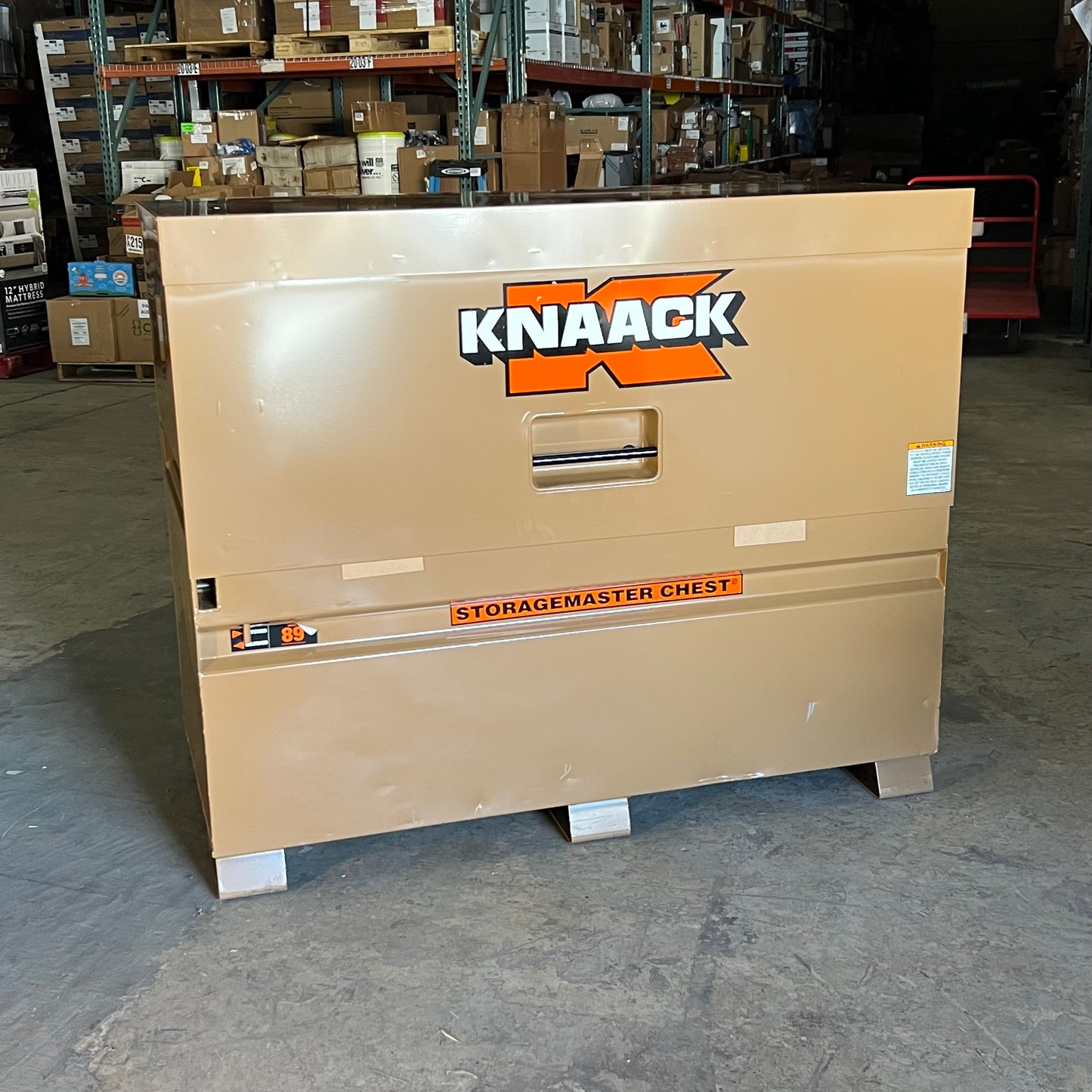 ZA@ KNAACK Storagemaster Jobsite Piano Box w/Junk Trunk Tool Box 89 Sz 61"L X 31"W X 50"H (New Other, Minor Cosmetic Damage) A