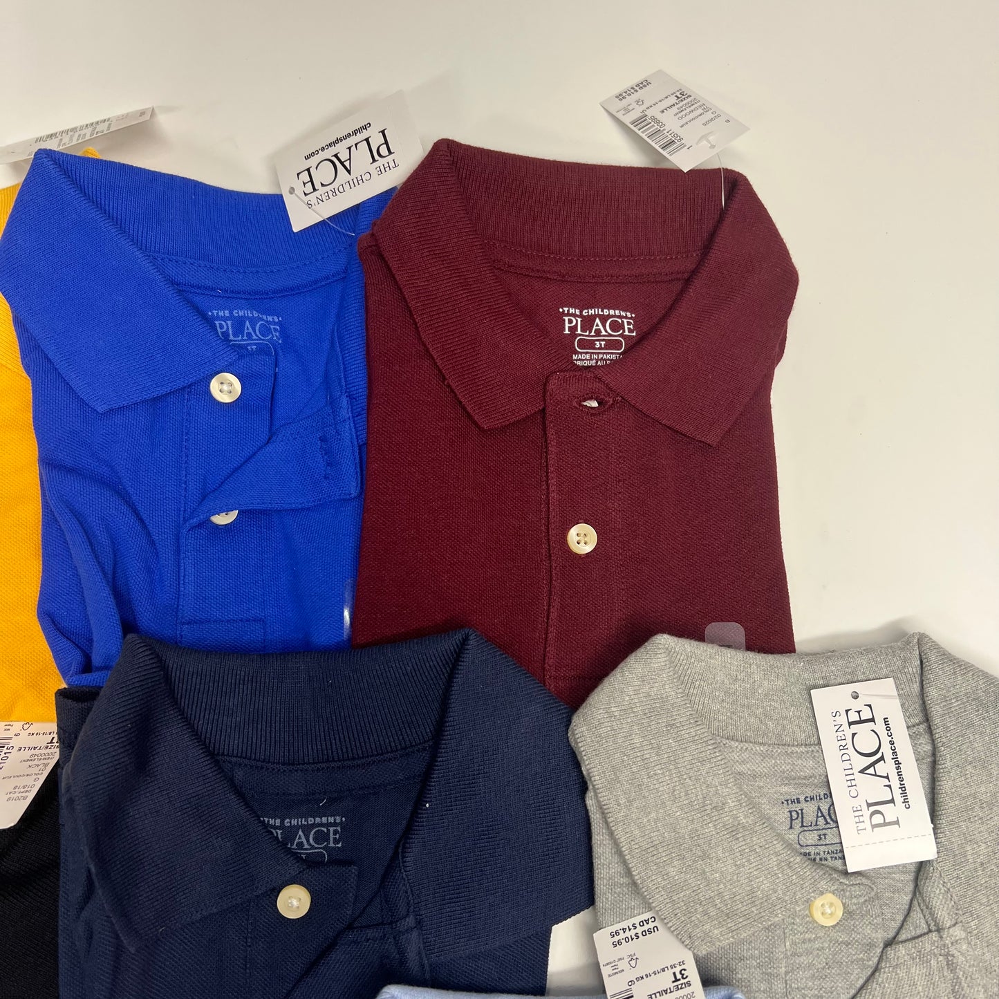 ZA@ (LOT OF 7) Assorted Polo Shirts 3 Button Up Collared Boy's Sz 3T Multicolor