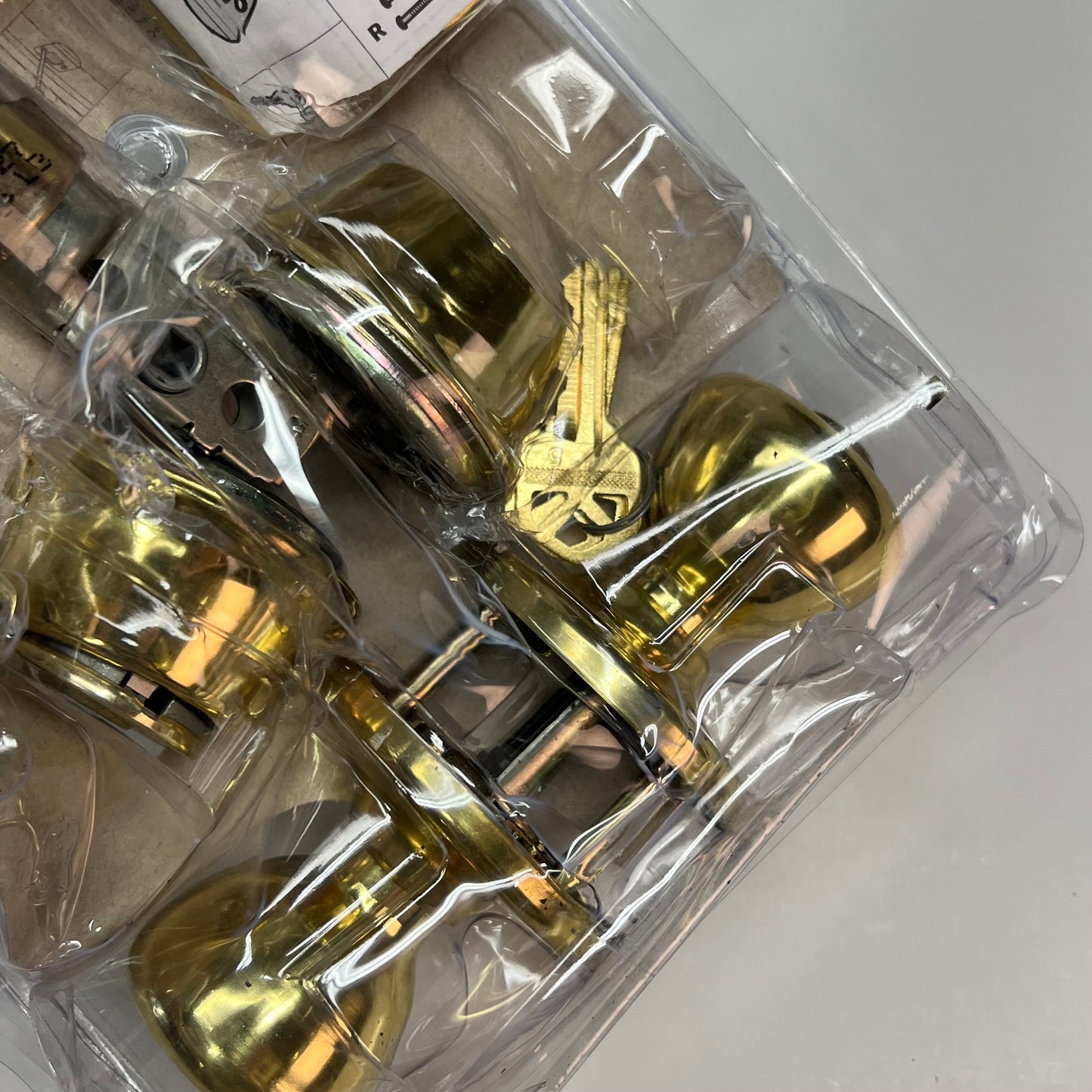 KWIKSET Tylo Deadbolt & Entry Door Knob  1-3/4 in Polished Brass 96950-163 (As-Is)