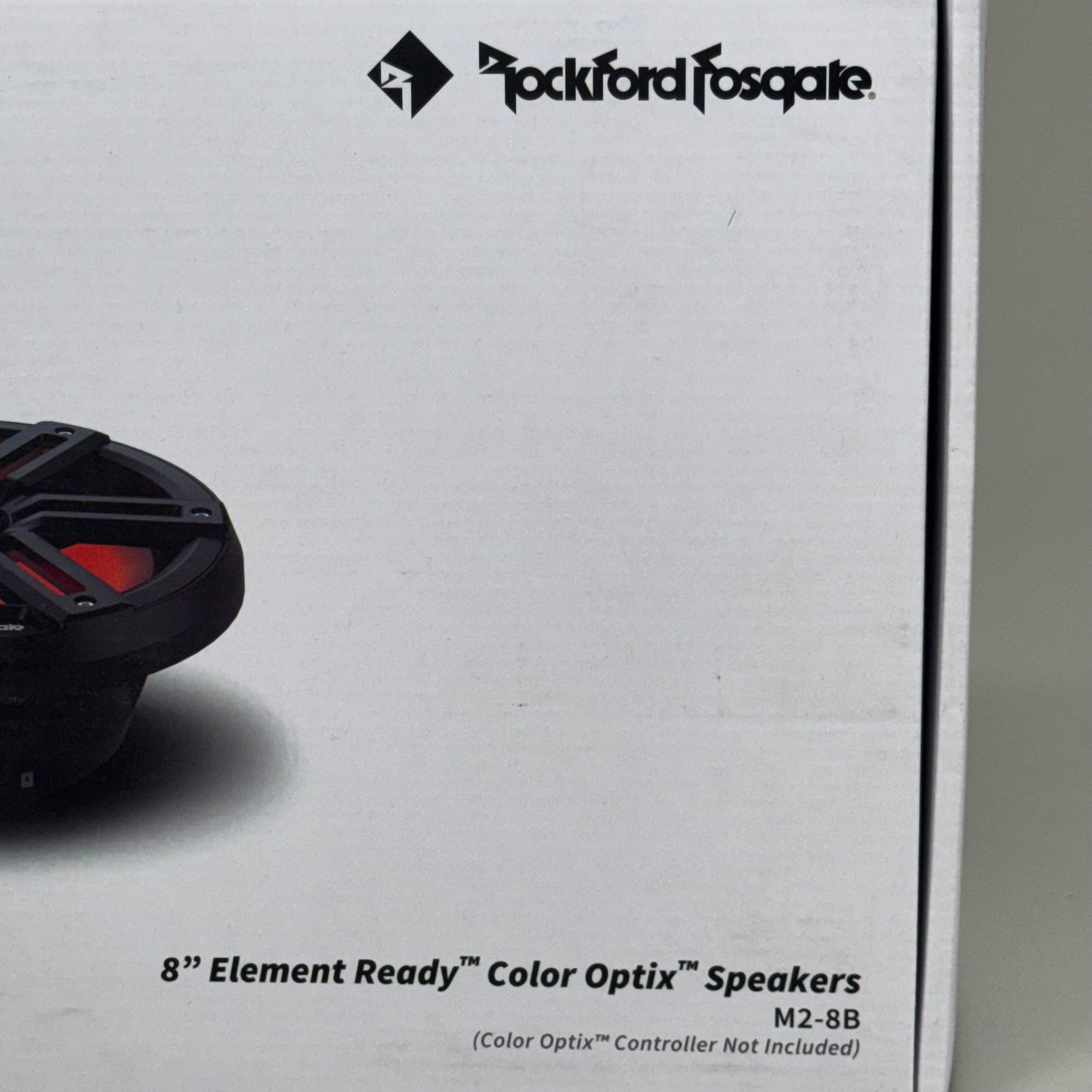 ROCKSFORD FOSGATE Element Ready Color Optix Speakers RGB LEDs 8" Black M2-8B