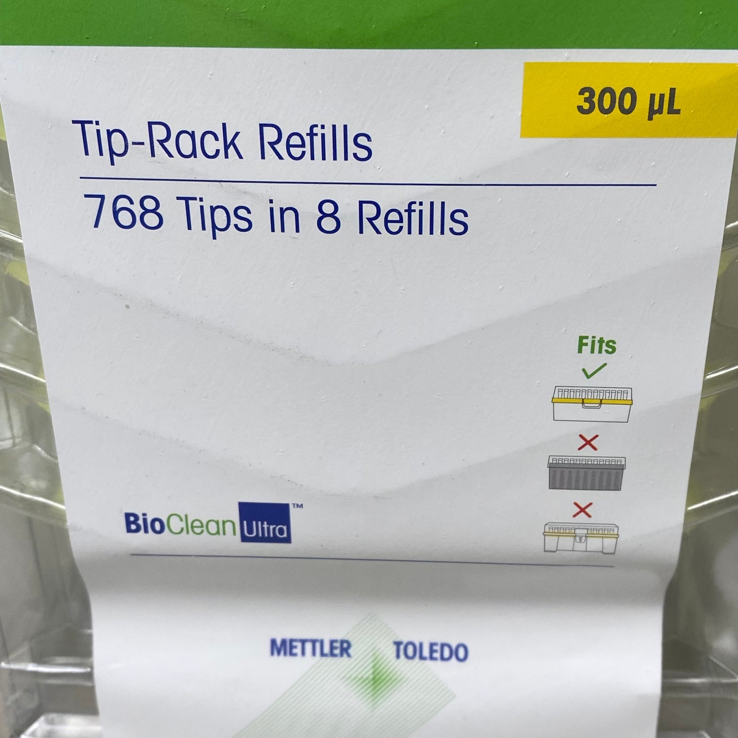 RAININ (768) Green-Pak Space Saver Tip-Rack Refills 300UPL Yellow 30389303