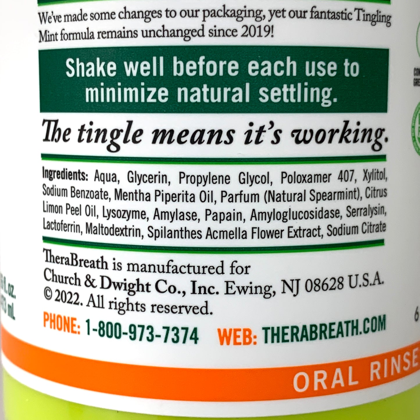 THERABREATH (2 PACK) Dry Mouth Oral Rinse Tingling Mint 16 fl oz BB 03/25