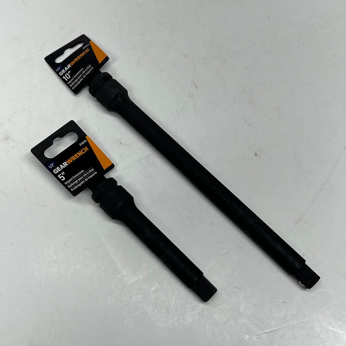 ZA@ GEAR WRENCH (LOT OF 2) Impact Extension 1/2" Drive - 5" & 10" Black