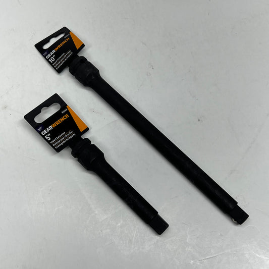 ZA@ GEAR WRENCH (LOT OF 2) Impact Extension 1/2" Drive - 5" & 10" Black