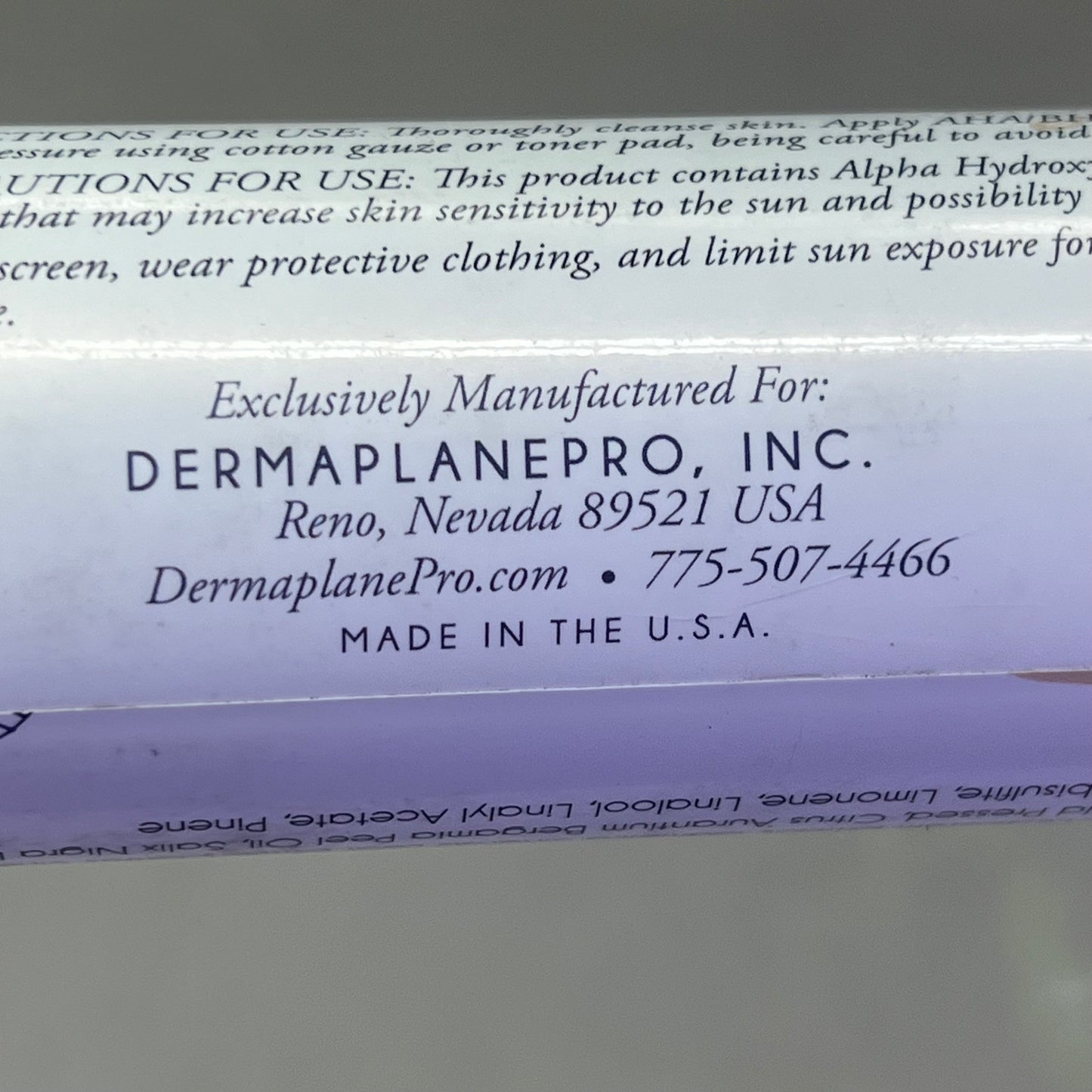 ZA@ DERMAPLANE PRO AHA/BHA Skin Prep Solution Vegan & Cruelty Free 8 Fl Oz 6 M