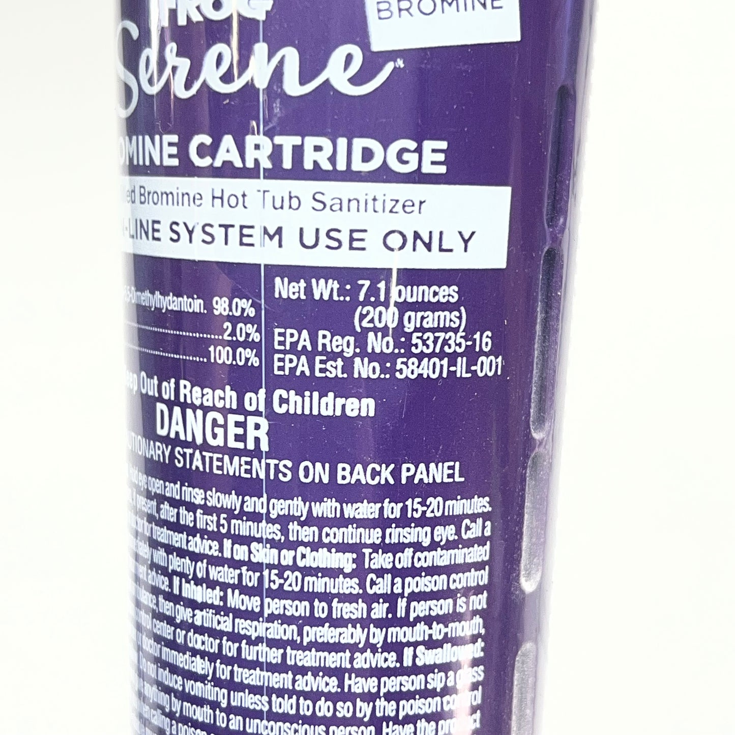 FROG (2 PACK) Serene Bromine Cartridge In-line System Use Only 200g Purple 74361
