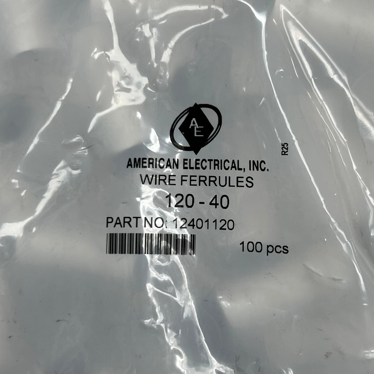 AMERICAN ELECTRICAL (100 PACK) Wire Ferrules 120-40 1.5"L - 12401120