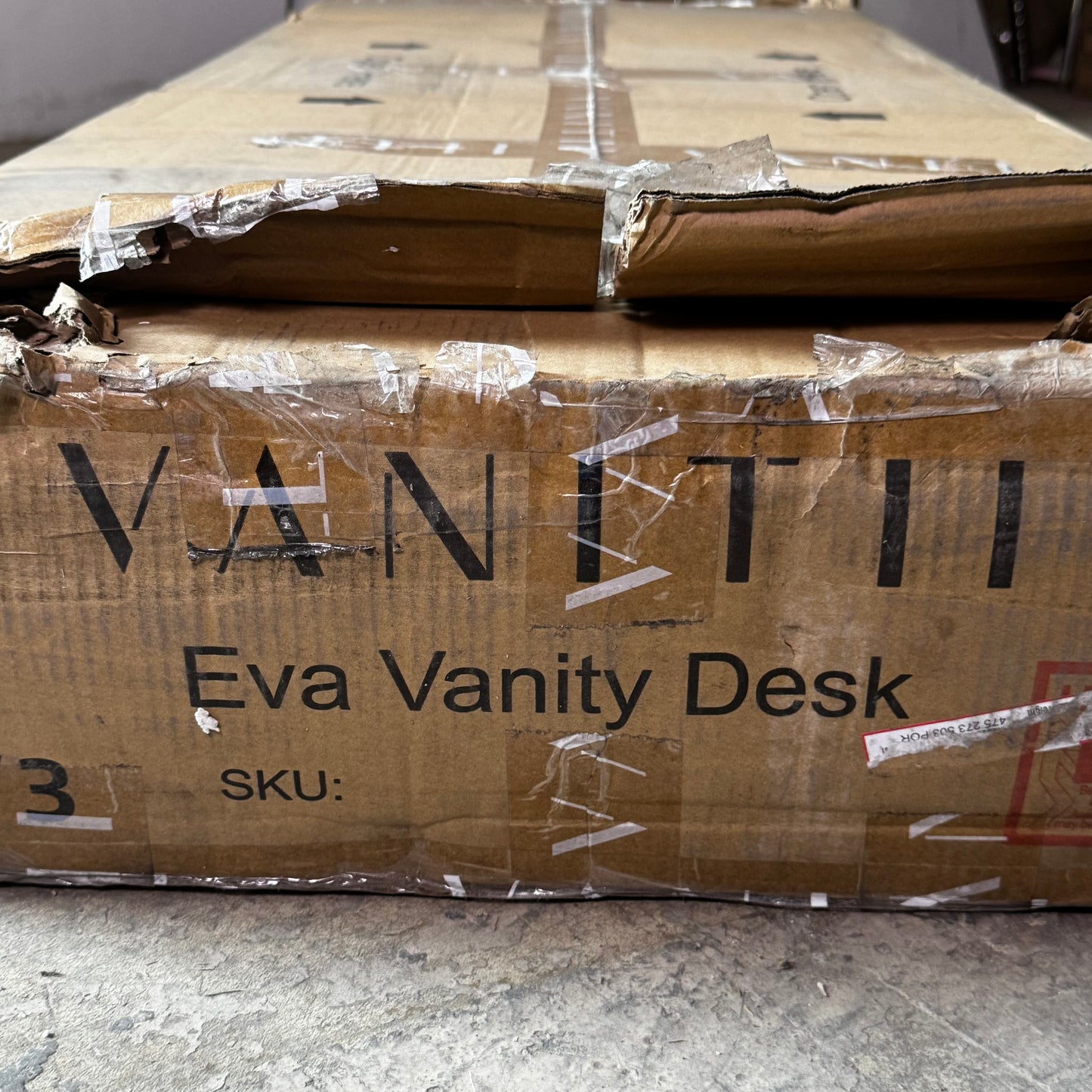 VANITTI Makeup Vanity Desk With 13 Storage Drawers 60"L x 21.66"W x 31.9"H White VNT-EVA-C01-WHT-02 (New Other, Minor Damage)