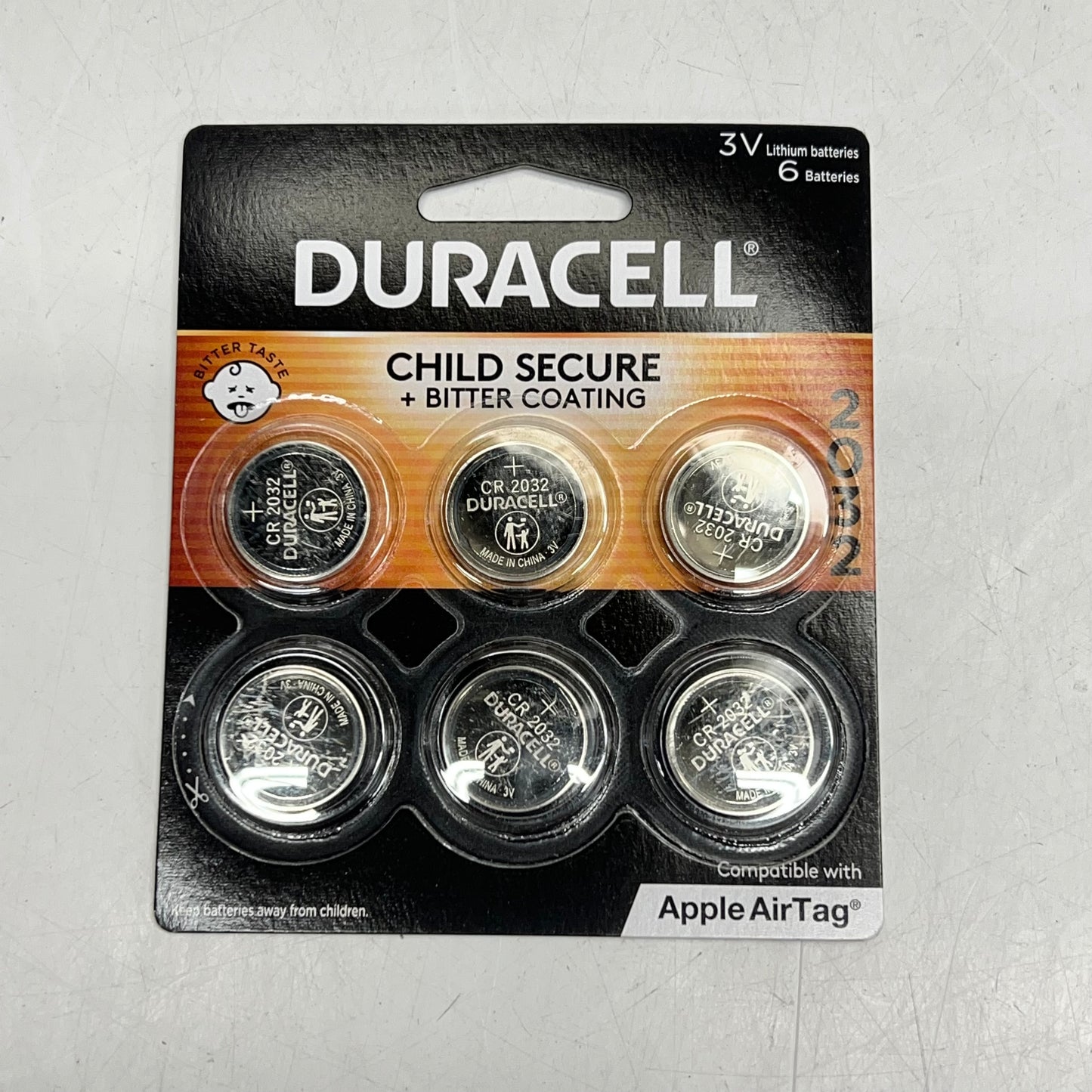 ZA@ DURACELL Lithium Coin Batteries 3V - Set of 6 Silver 2032