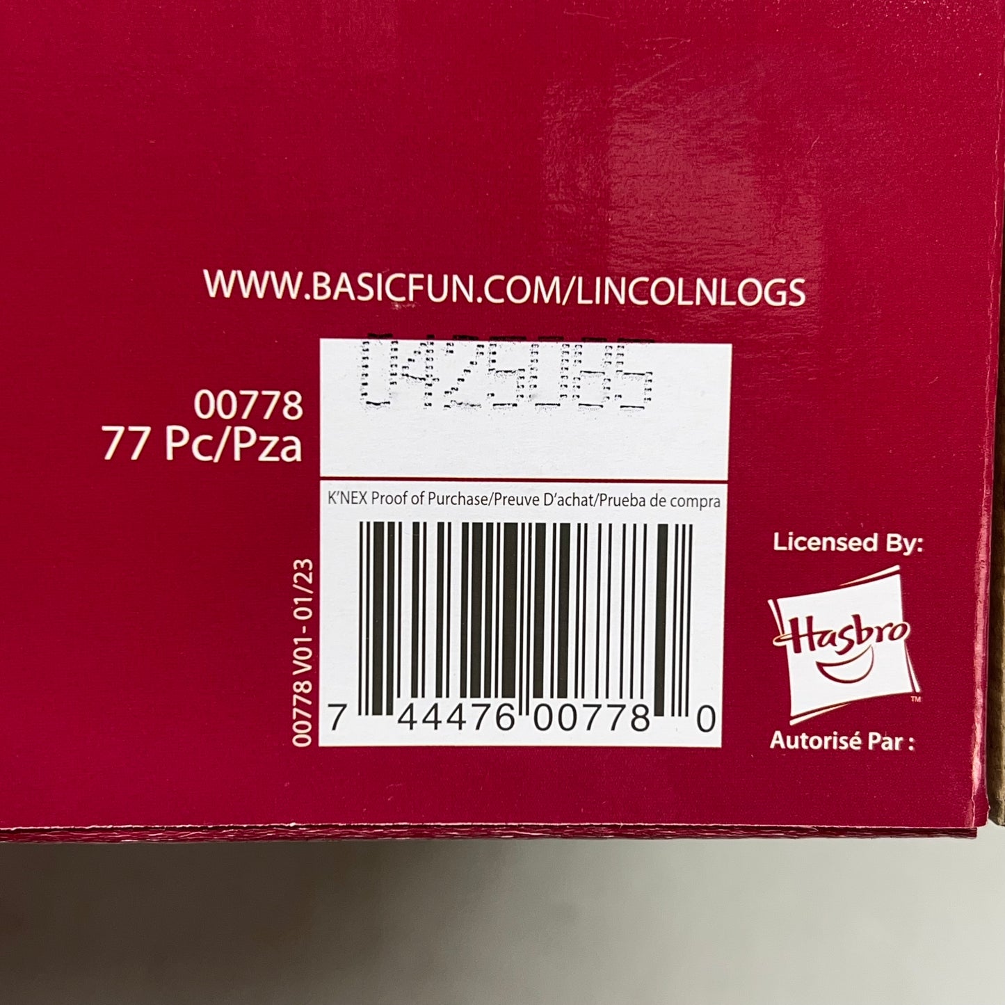 HASBRO The Original Lincoln Logs Building Toy 77 Piece  Brown 00778 (As-is)