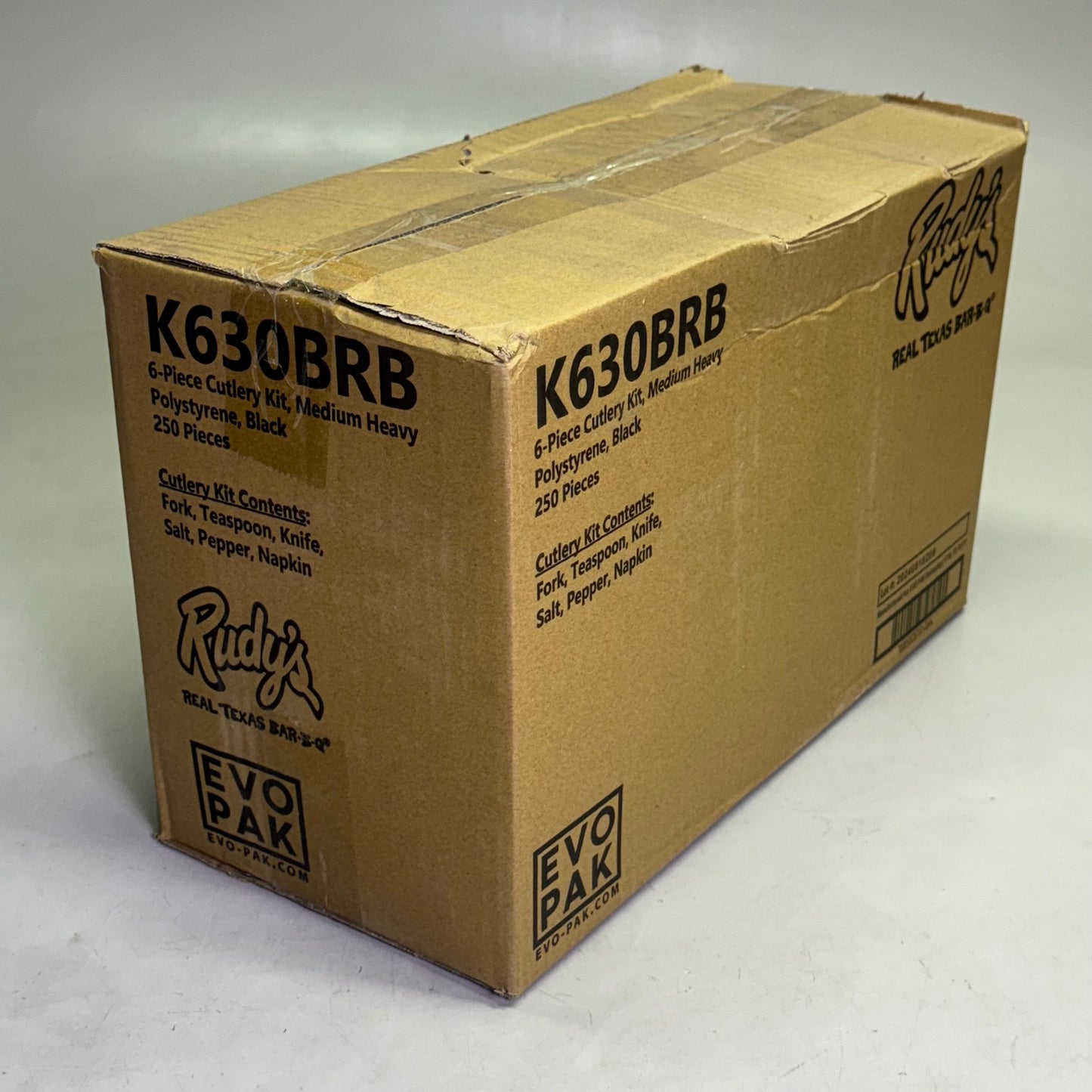 ZA@ RUDY'S (250 PACK) 6-Piece Cutlery Kit K630BRB (New) A