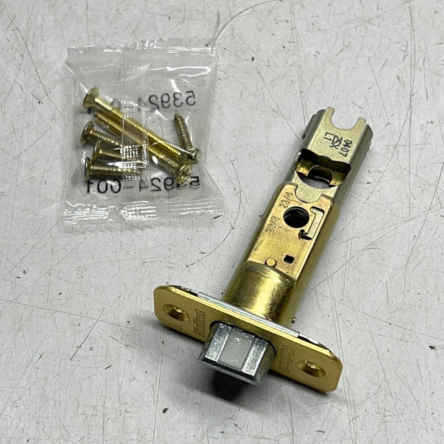 KWIKSET Singapore Passage Handle Cylindrical Lock Satin Brass 97200-932