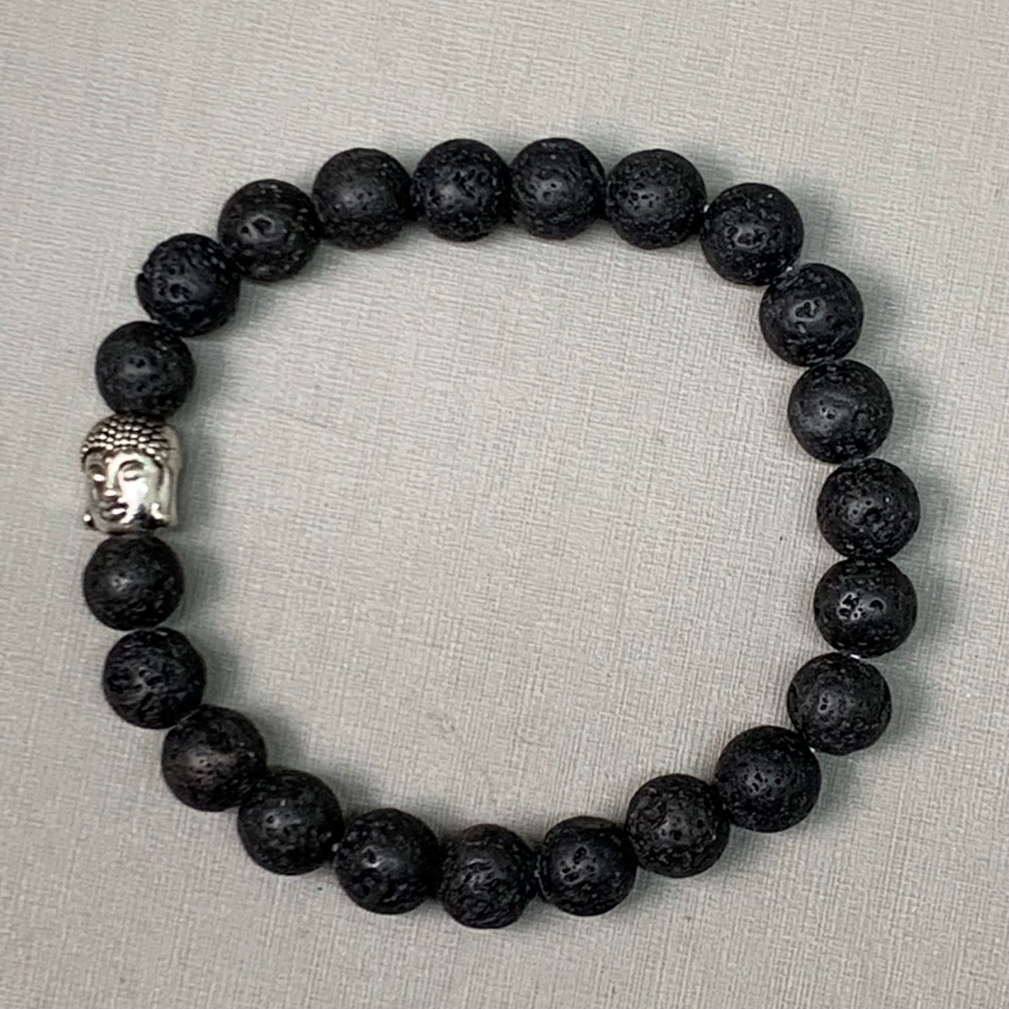 BEST WHOLESALE (12 PACK) Beaded Matte Black Crystal Bracelets 3" Silver Head New