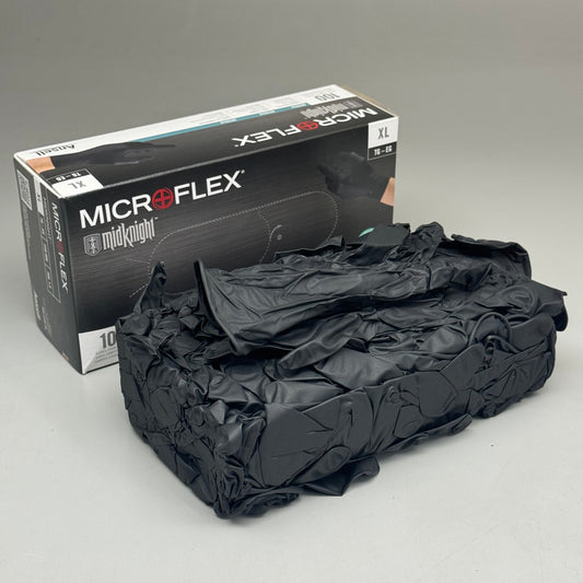 MICROFLEX (100 Pack) Midknight Nitrile Disposable Gloves Size: XL MK-296-XL