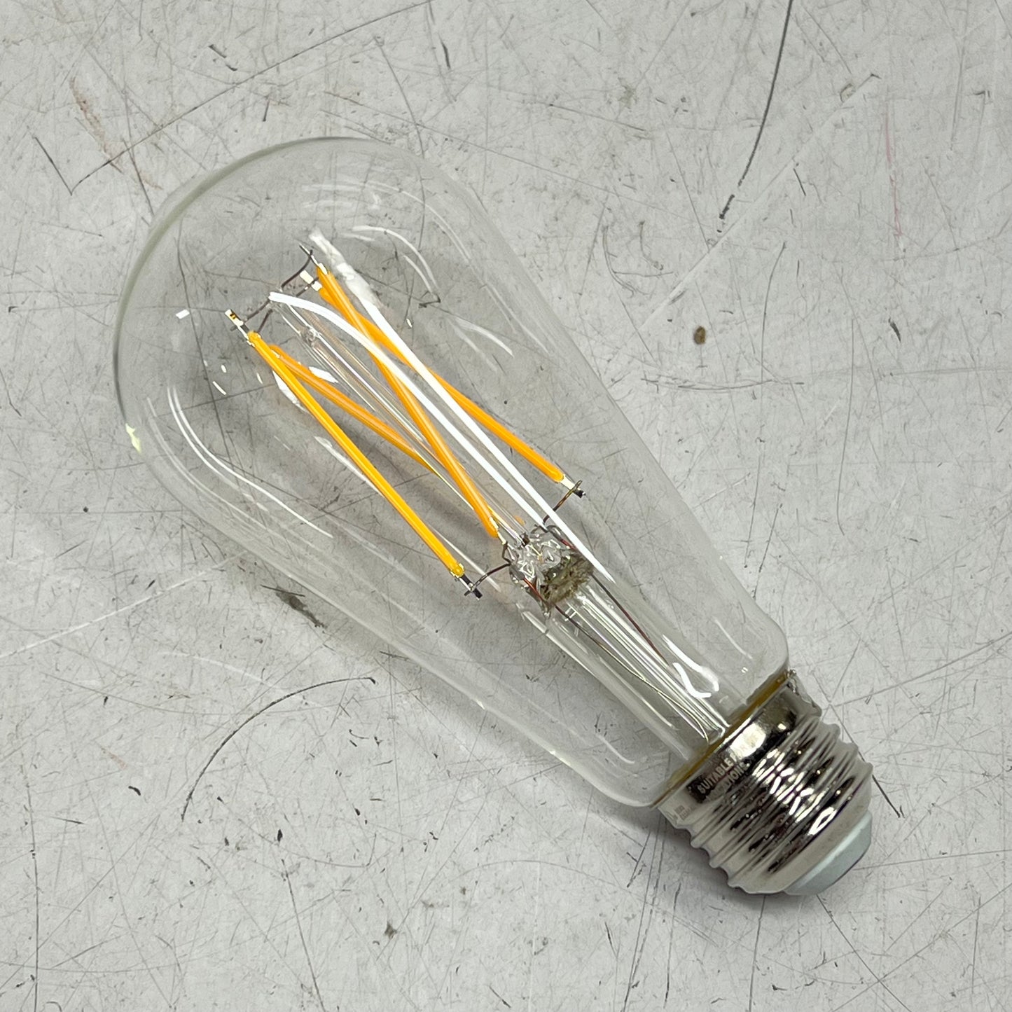 SATCO (6 PACK) Edison Style Bulb 5W LED ST19 2700K Warm White/Clear Glass S21360
