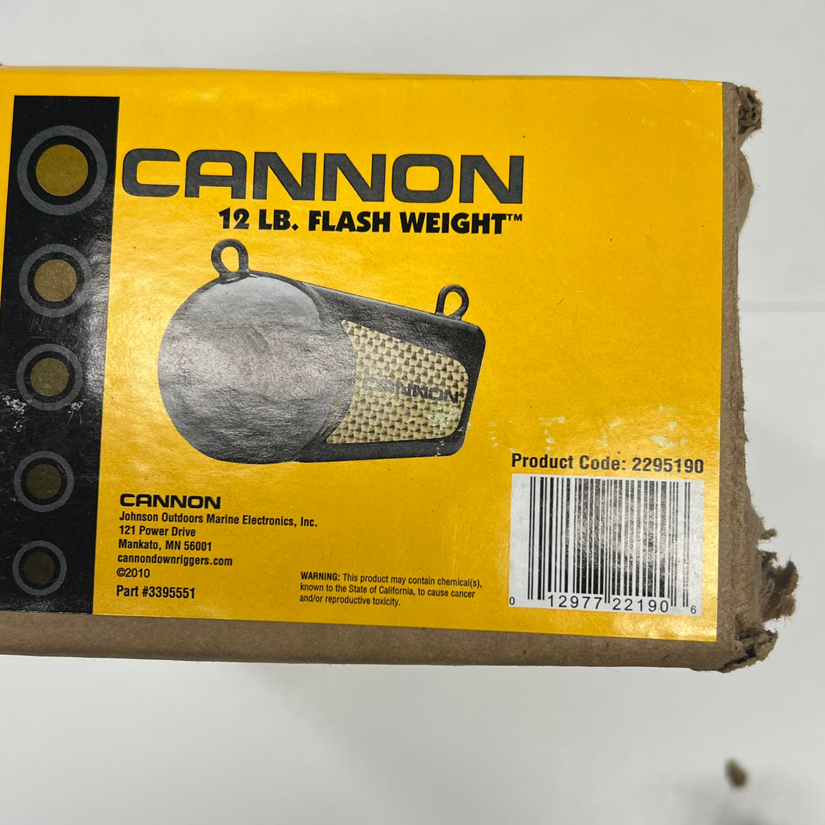 CANNON Flash Weight Flashing Prism Design Vinyl Coating 12 LB Black 2295190