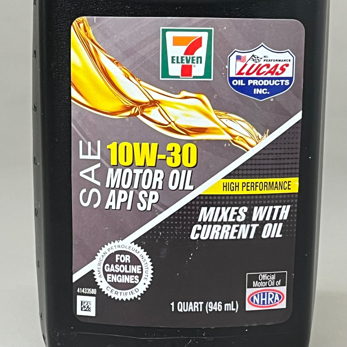 ZA@ 7 ELEVEN (6 PACK, 1 QUART EACH) SAE 10W-40 Motor Oil API SP High Performance As-is