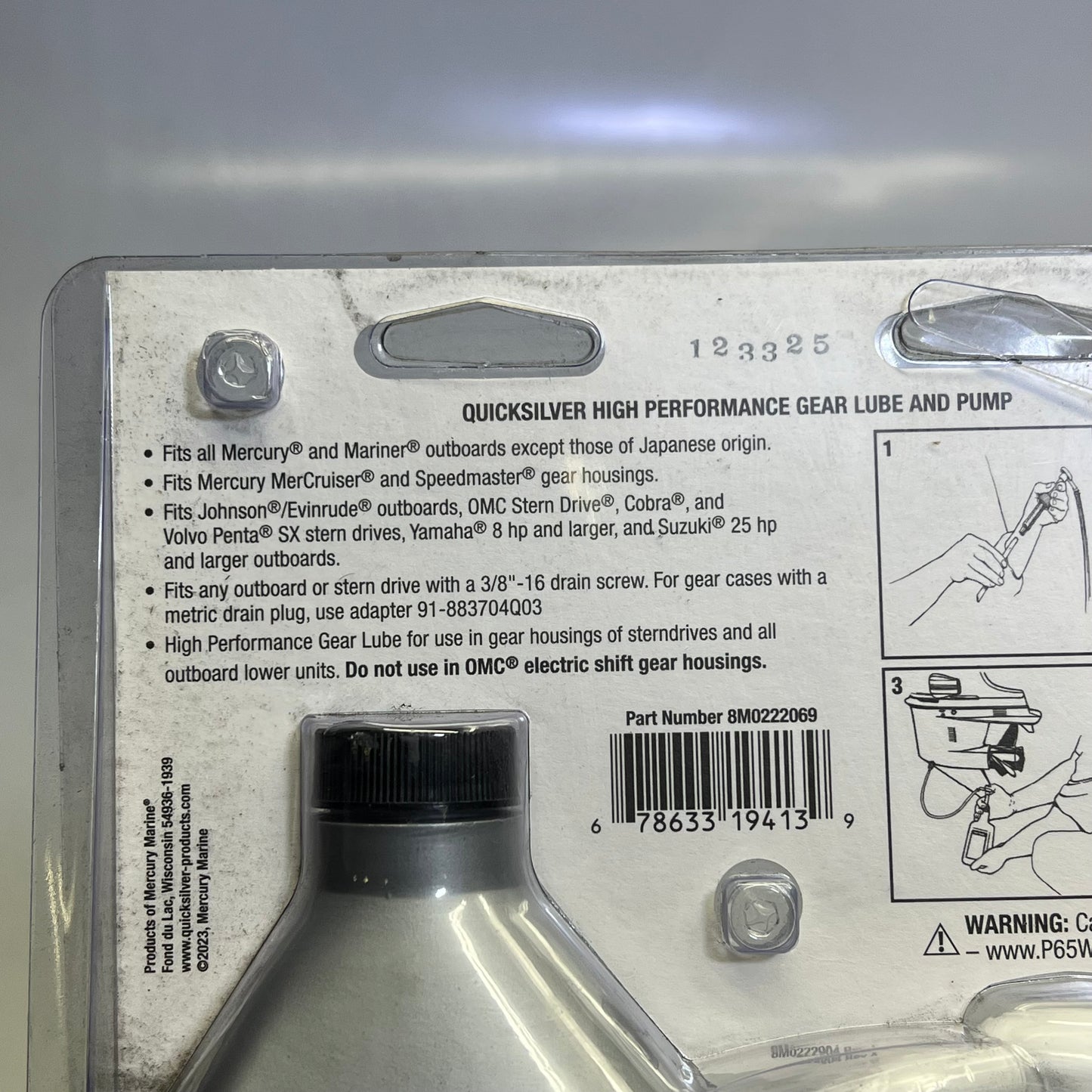 QUICKSILVER High Performance Gear Lube & Pump 32 fl oz 8M0222069