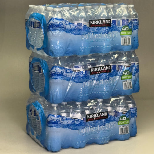 ZA@ KIRKLAND (120 Bottles) Purified Water 16.9fl oz BB 04/26 (New)