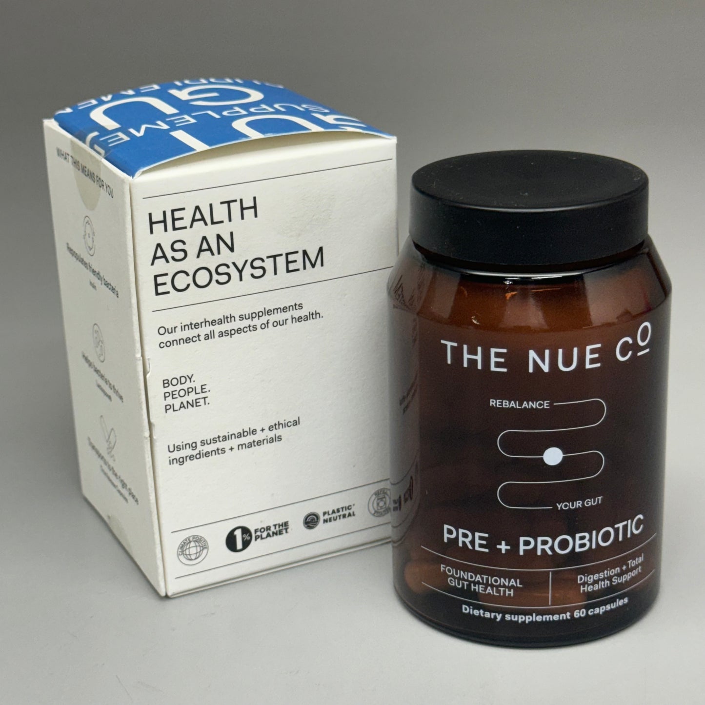 THE NUE CO Pre + Probiotic Health As An Ecosystem Gut/ Immune Health EXP: 11/26