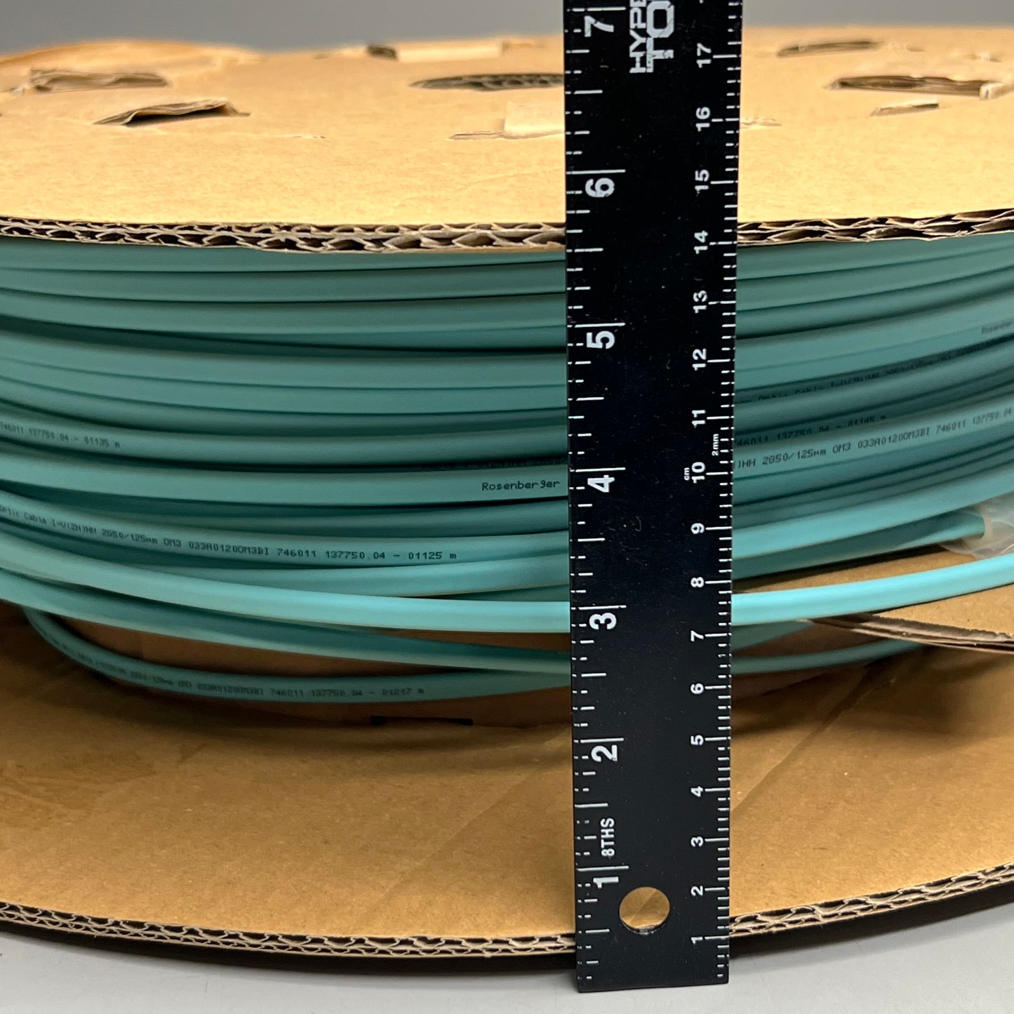 RESENBERGER Fiber Optic Cable, 50/125 µm Aqua Plenum OM3 328 Ft