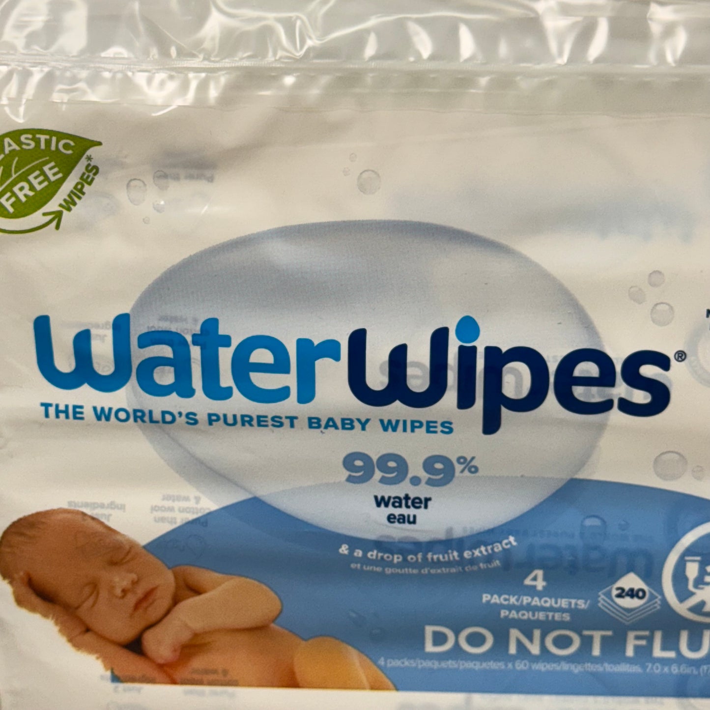 WATER WIPES (12 PACKS, 720 TOTAL) Water Based Original Baby Wipes BB 05/2026