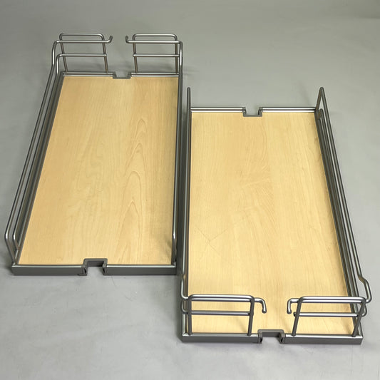 KESSEBOHMER (2 Pcs) Dispensa Tray Set Sz 10" X 20 3/8", Brown 2500130103