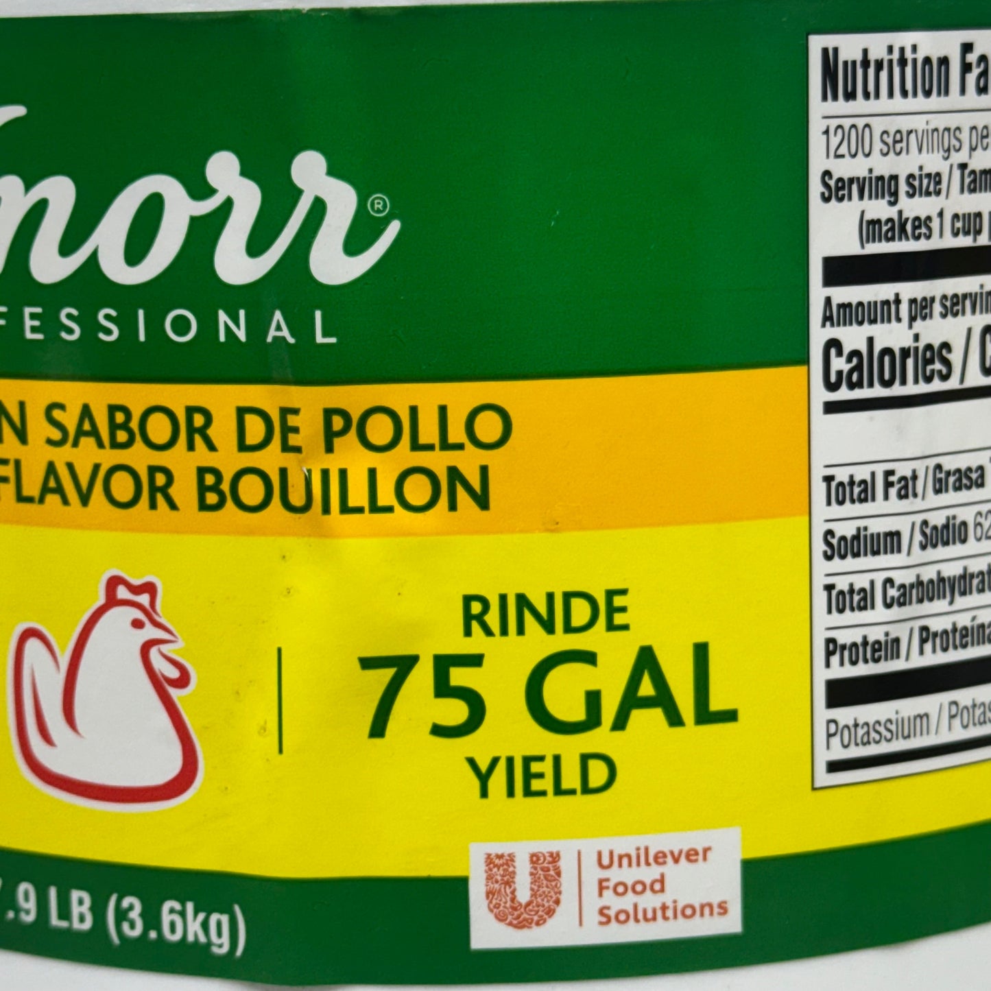 ZA@ KNORR Professional (4 Pack) Chiken Flavor Bouillon 7.9Lbs BB 10/25 (New) A