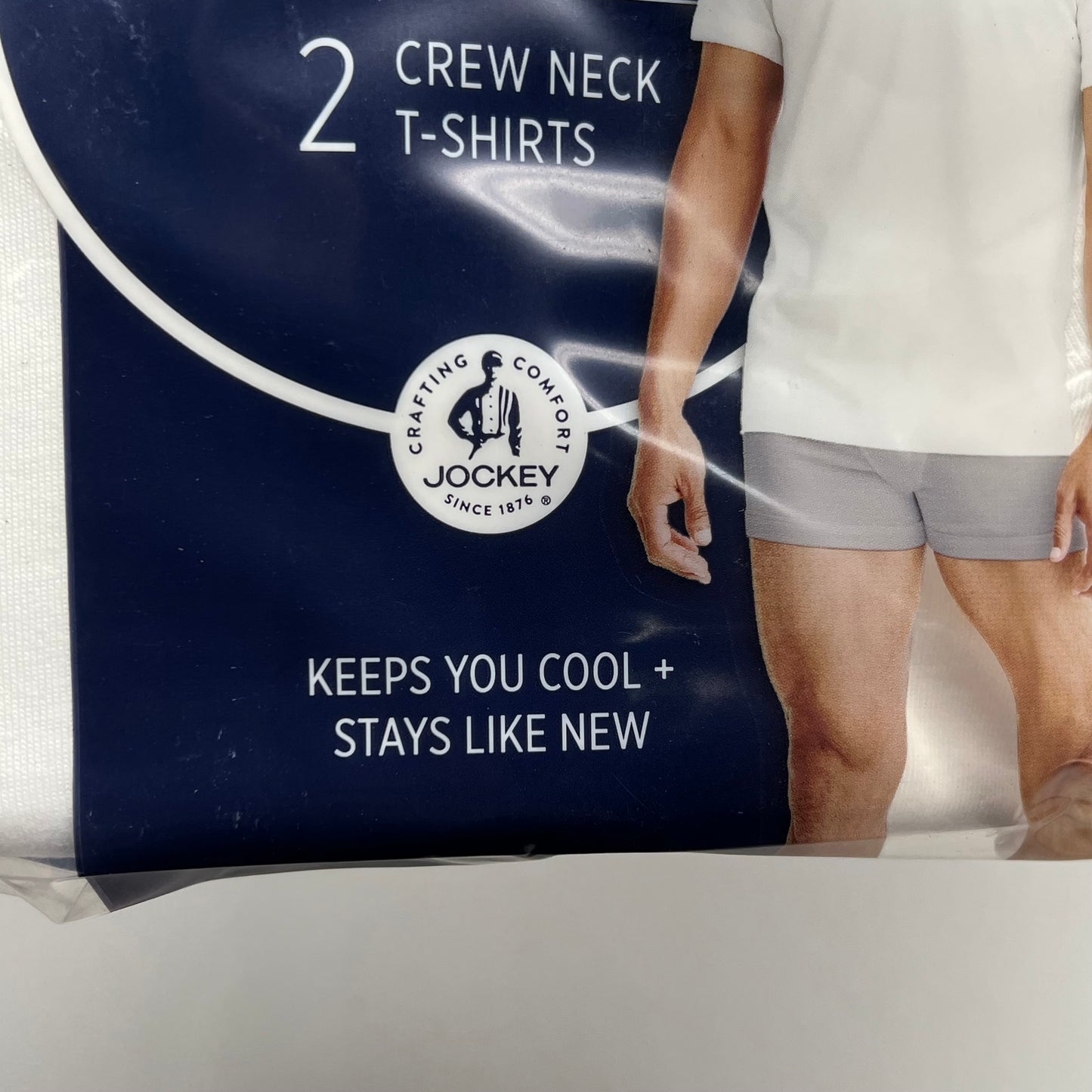 JOCKEY (2 PACK) Crew Neck T-shirts 100% Cotton Men's Sz XLT White 000980/100