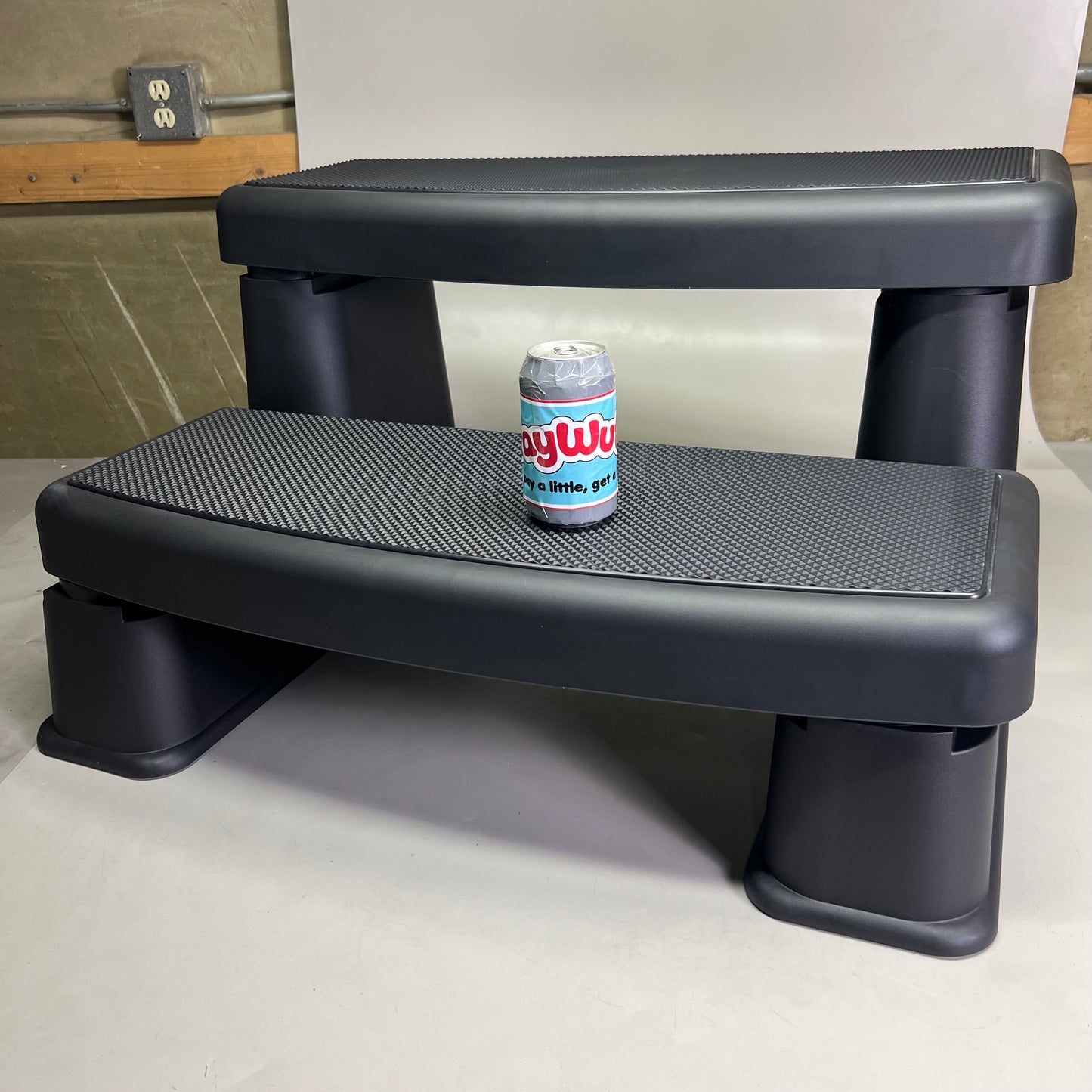 WATKINS 2 Tier Polymer Spa Step Non-Slip Surface 22.5"x30.5"x17" Black New