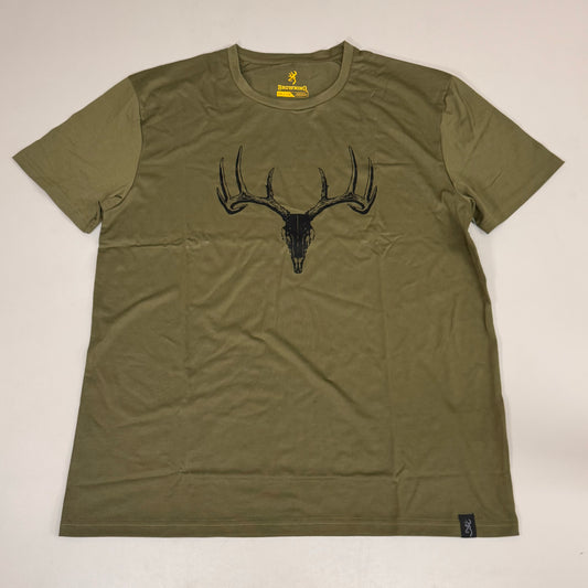 BROWNING Whitetail Camp Short Sleeve Shirt Men's SZ 2XL Forest Green 3014786404