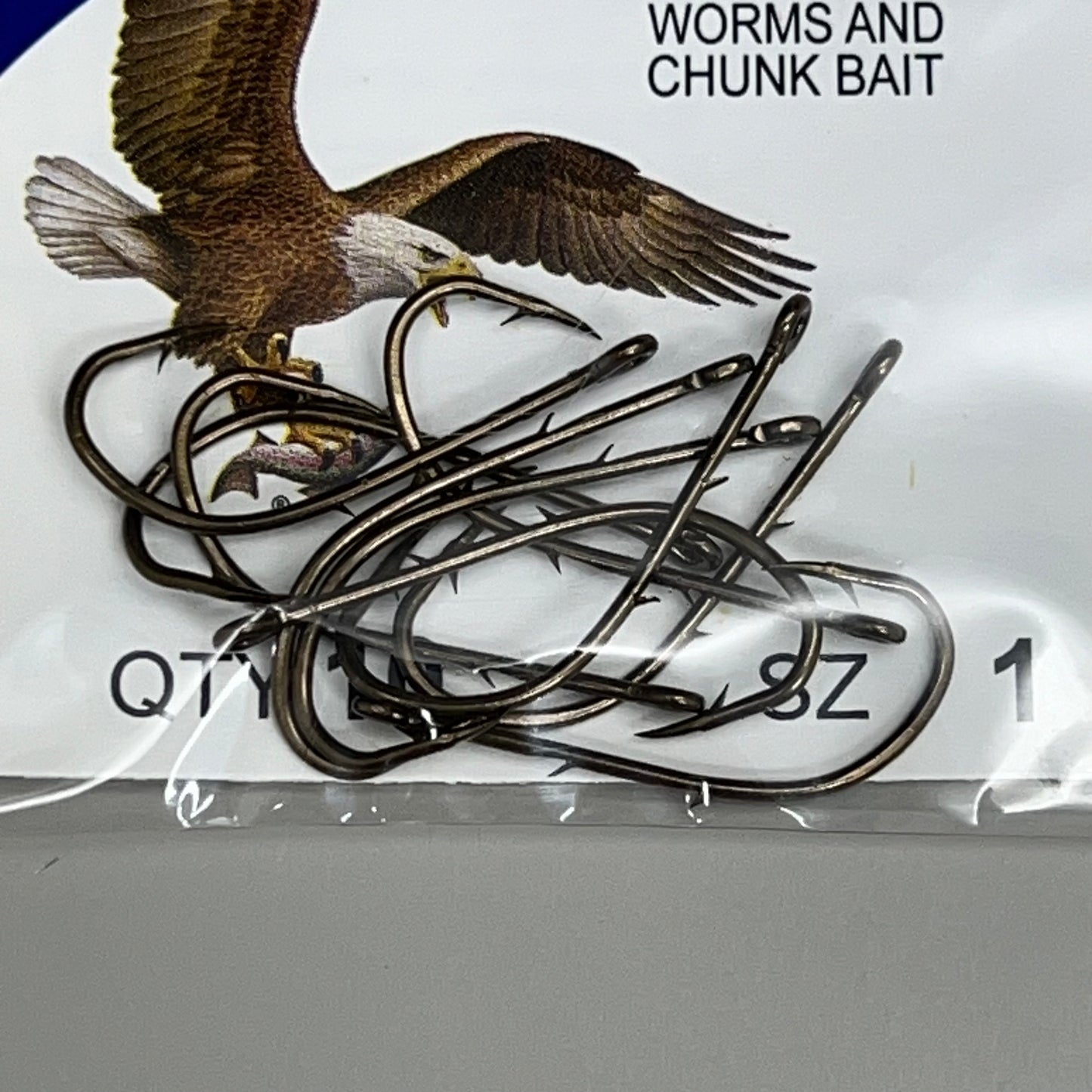 EAGLE CLAW (5 PACK) Offset Worm & Chunk Bait Holder Bronze #1 10pc 186A-1