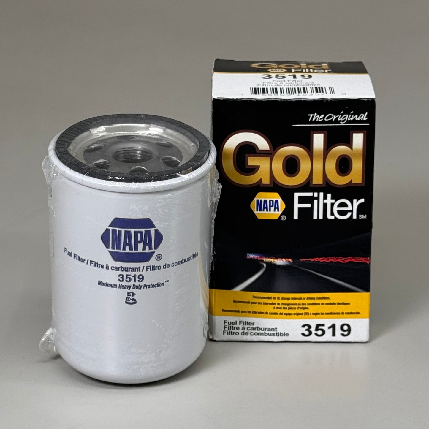 NAPA Original Gold Fuel Filter Enhanced Cellulose Material 3/4"-16 Thread 3519