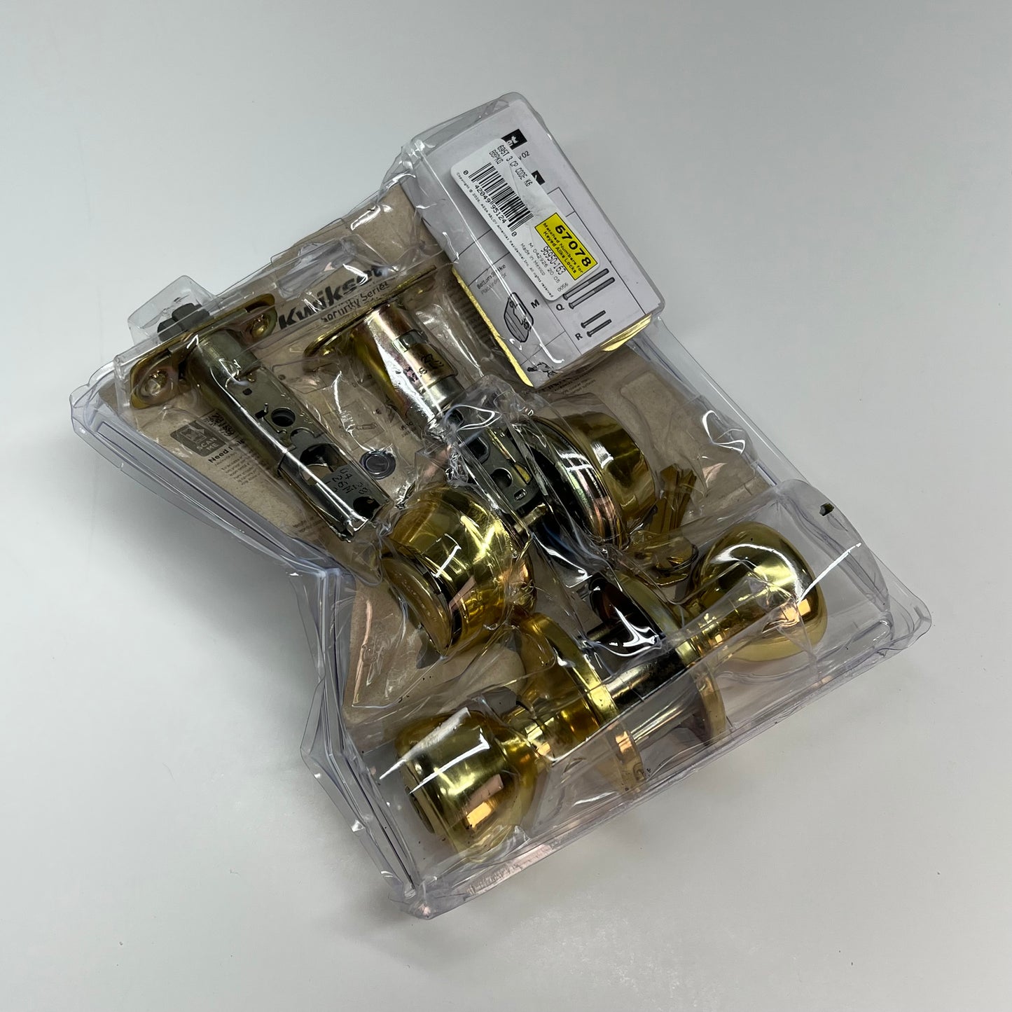 KWIKSET Tylo Deadbolt & Entry Door Knob  1-3/4 in Polished Brass 96950-163 (As-Is)