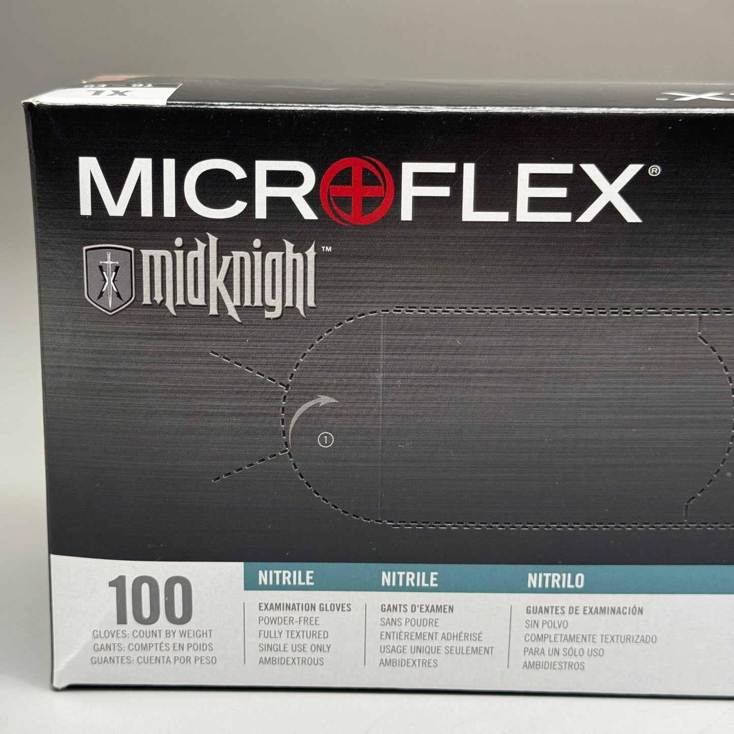 MICROFLEX (100 Pack) Midknight Nitrile Disposable Gloves Size: XL MK-296-XL