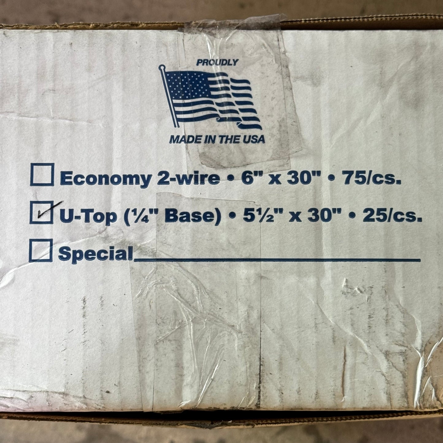 STEP STAKE (25 PACK) U-TOP Yard Sign Step Stake 1/4" B x 5 1/2" x 30" Grey