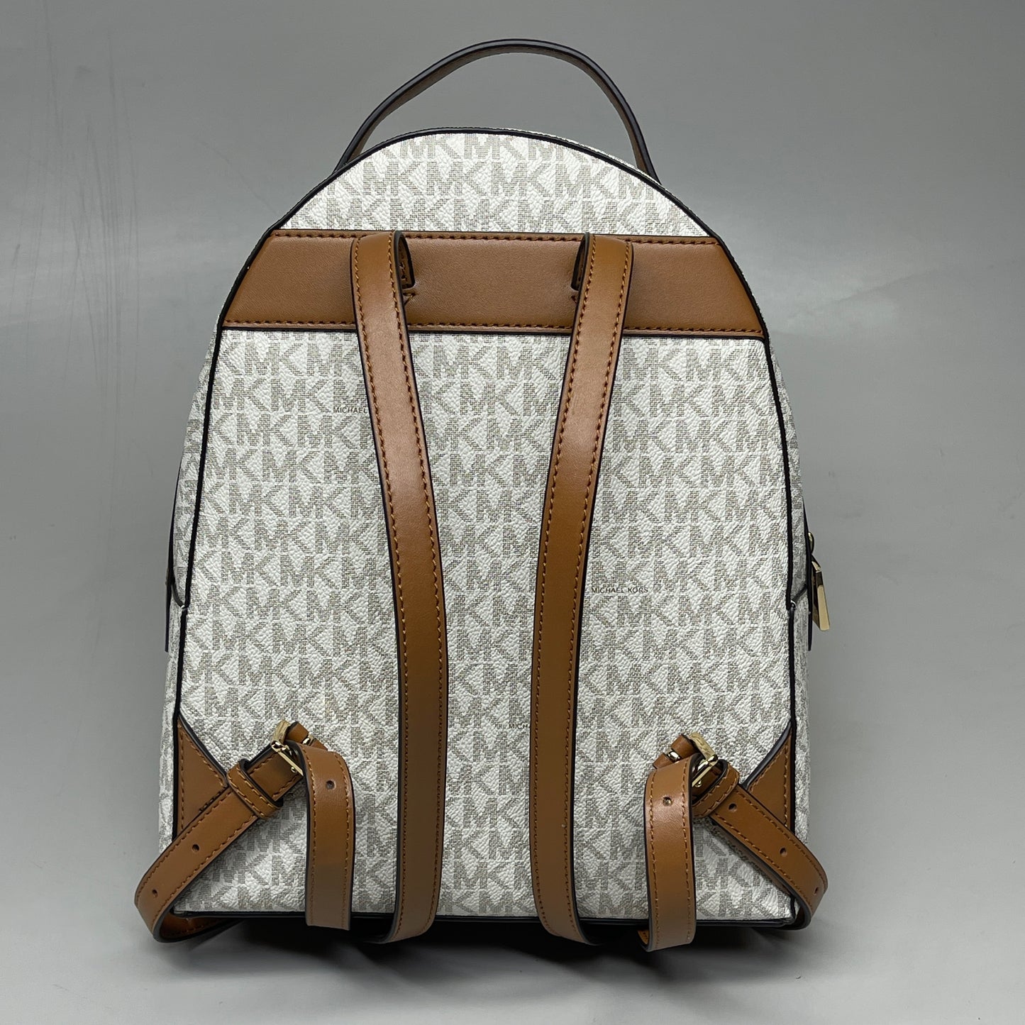 MICHAEL KORS Valerie Backpack Purse Vanilla / Acorn 38F2G9VB2B