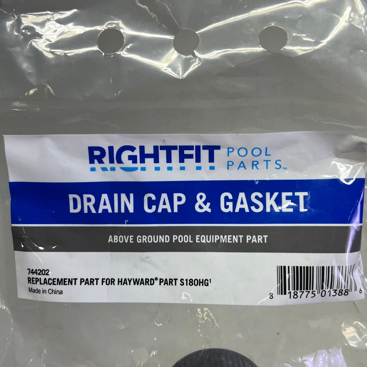 RIGHT FIT (2 PACK) Pool Parts Drain Cap & Gasket Kit For Hayward SX180HG 744202