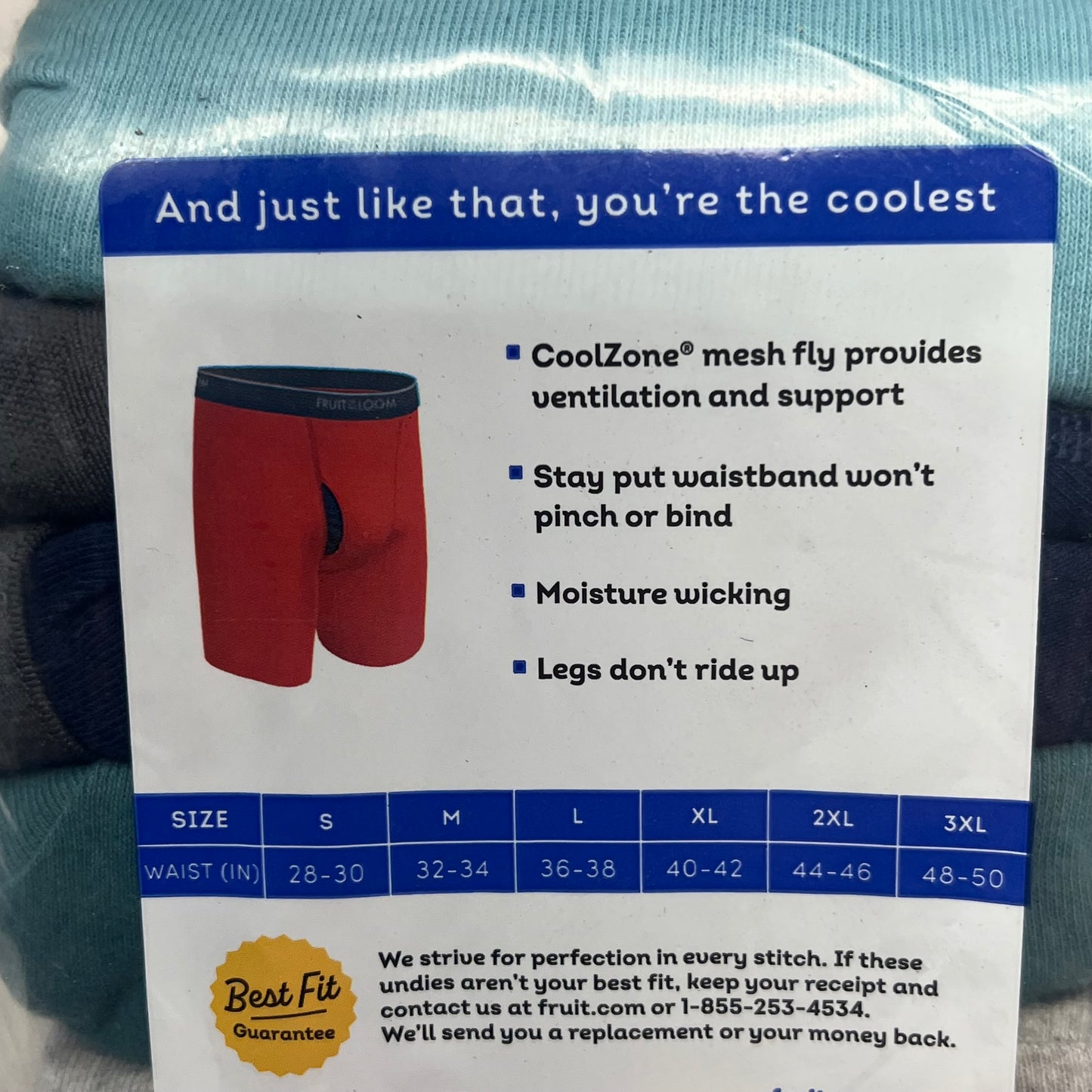 ZA@ FRUIT OF THE LOOM (5 PACK) Eversoft Breathable Fabric Briefs Men's Sz L Assorted Colors 5BL7CTQ