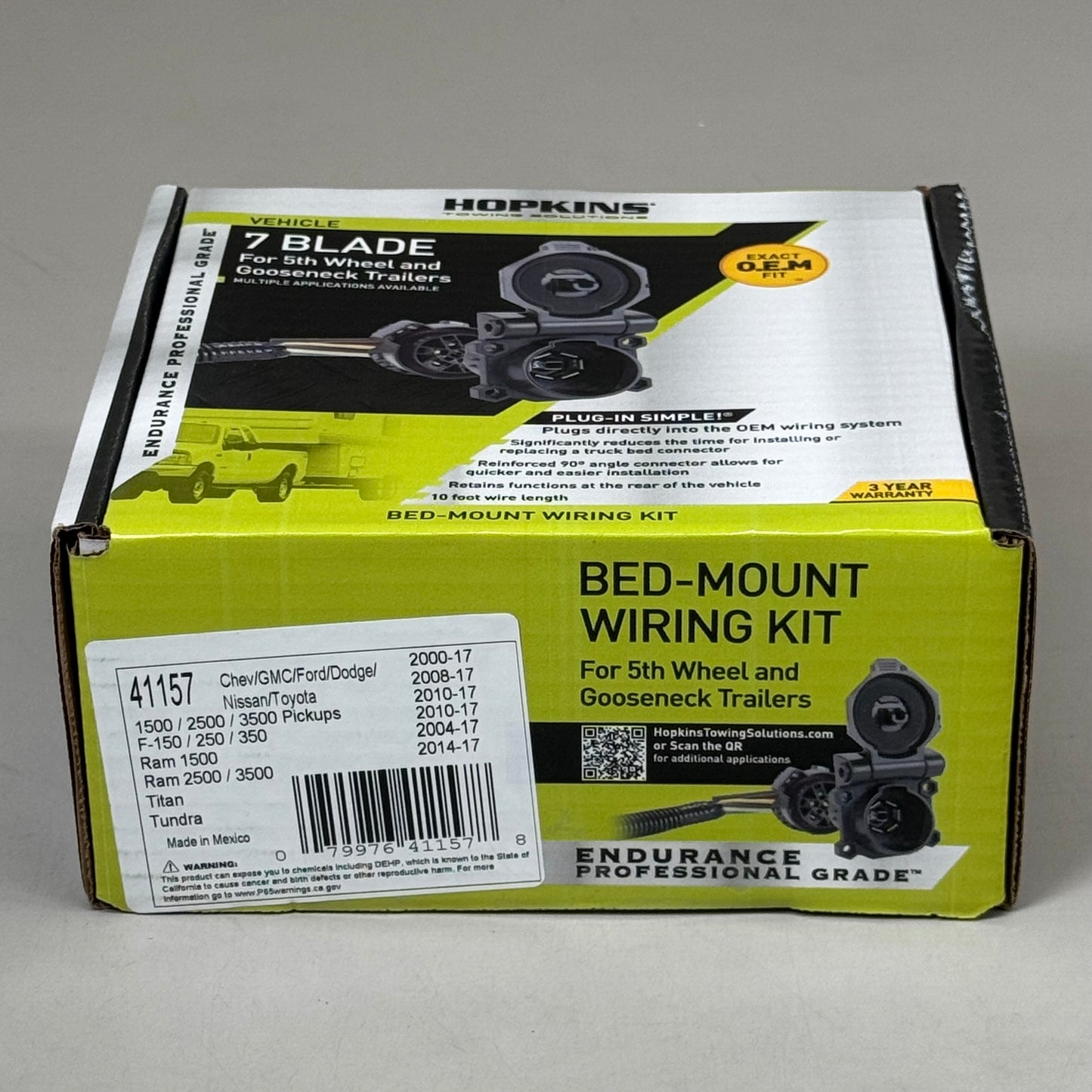 HOPKINS Towing Solutions Endurance Black 5th Wheel Wiring Kit 4"x8"x5" 41157