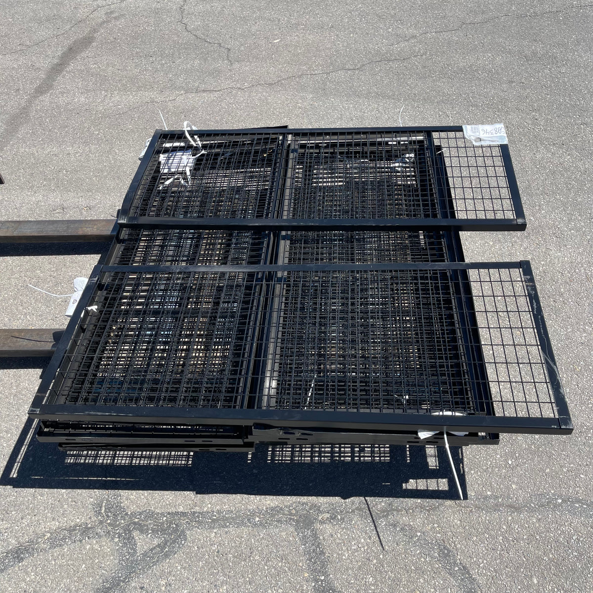 SAF-T-FENCE Wire Mesh Partition Extension Panels 58"x24" Black SAF-5824 (Good)