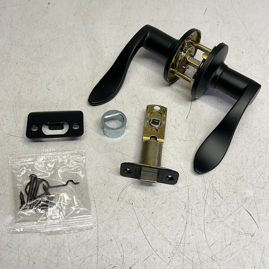 KWIKSET Safe Lock Layton Passage Lever Adjust Backset Matte Black 9SL10000-121