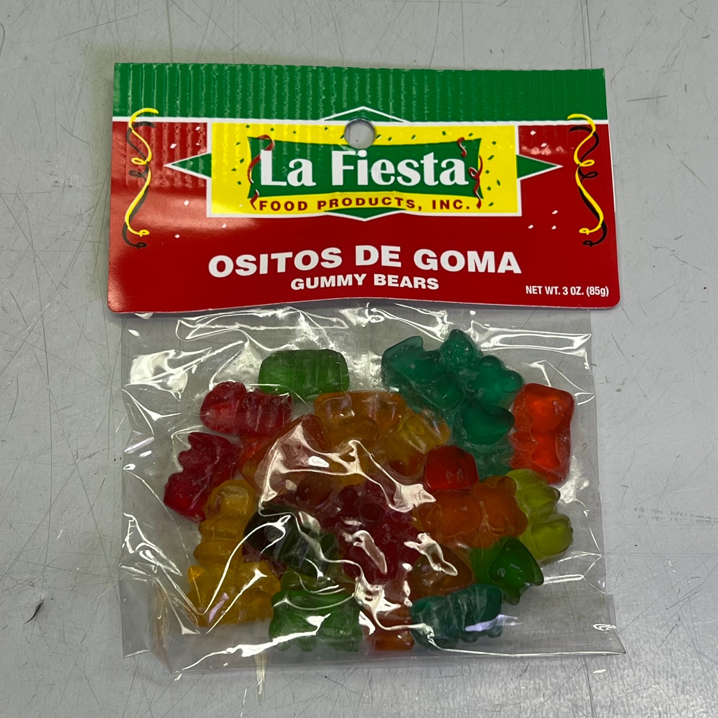 LA FIESTA (12 PACK) Ositos De Goma Gummy Bears Candy Snack 3 oz