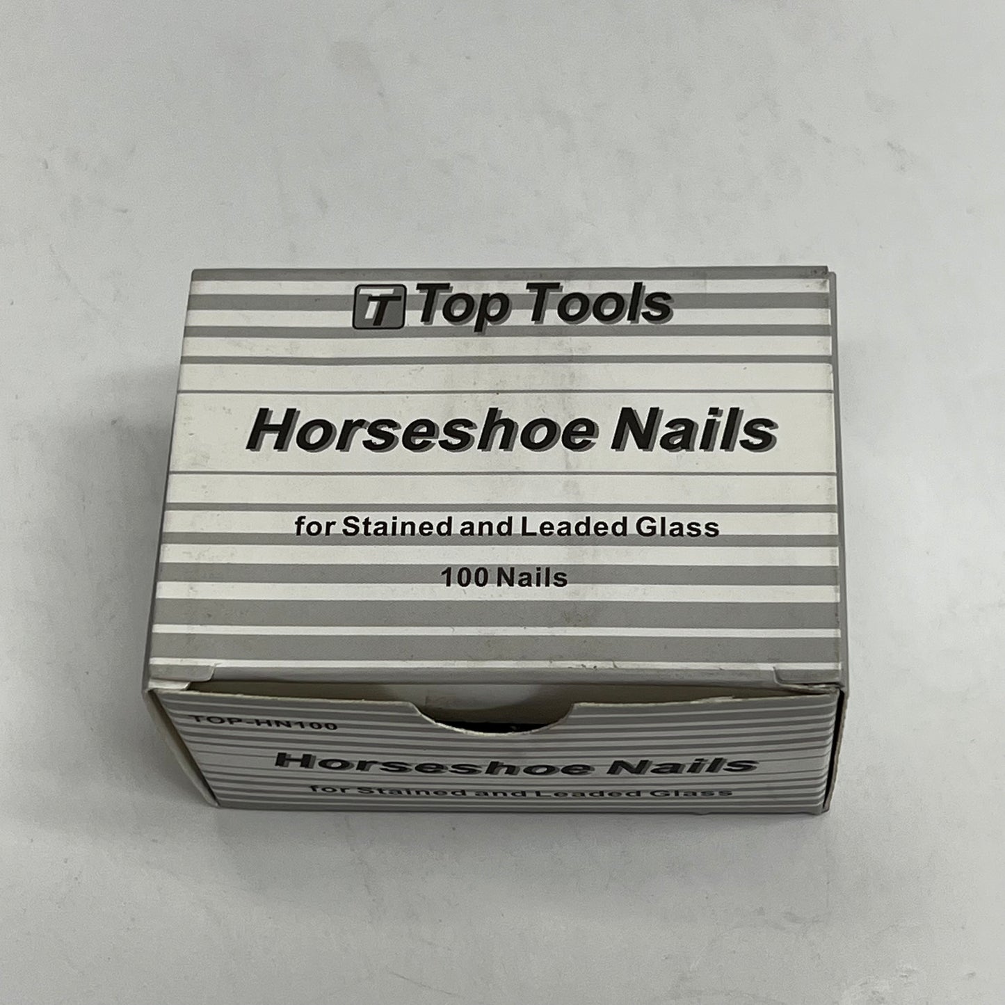 AANRAKU (100 PACK) Top Tools Horseshoe Nails for Glass  47.5 MM - 1.87" Silver