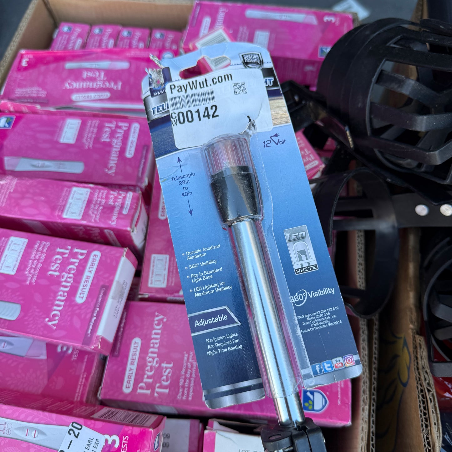 ZA@ Pallet of MIXED Industrial, RAWVELO Energy Gel, Paper Bags, Pipes, Expired Pregnancy Tests, & More! (AS-IS)