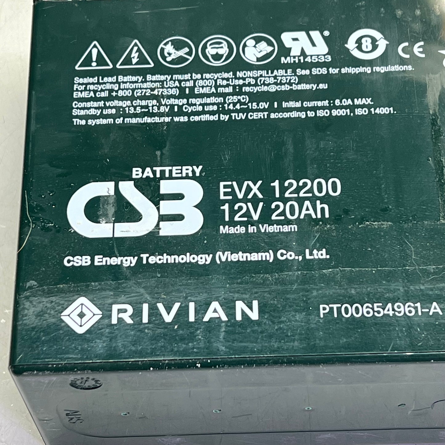 CSB Battery 12V EVX 12200 FOR Deep Cycle Applications 20Ah Green PT00654961-A